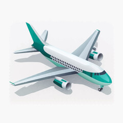 Airplane vector illustration flat style hand drawn jet