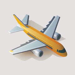 Airplane vector illustration flat style hand drawn jet