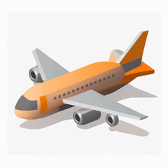 Airplane vector illustration flat style hand drawn jet