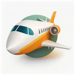 Airplane vector illustration flat style hand drawn jet