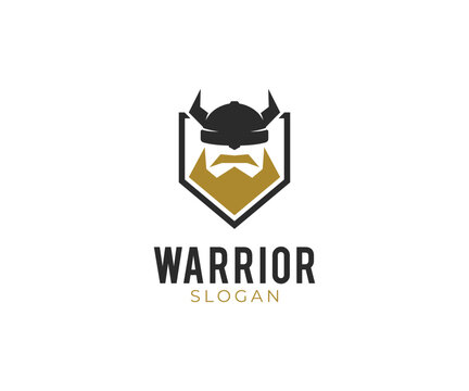 Shield spartan warrior logo