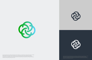 circle design elements abstract company logo vector template