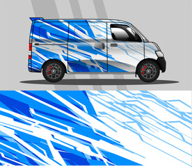 Abstract Car decal design vector. Graphic abstract stripe racing background kit designs for wrap vehicle, race car, rally, adventure and livery