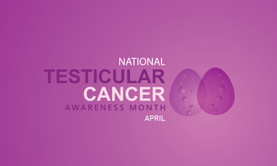 April is national Testicular cancer awareness month. Template for background, banner, card, poster