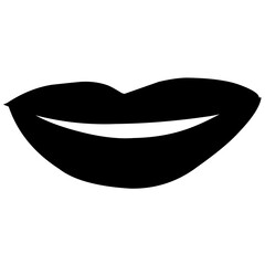 Pursed lips Silhouette 