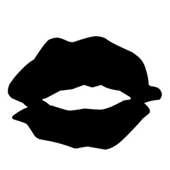 Pursed lips Silhouette 