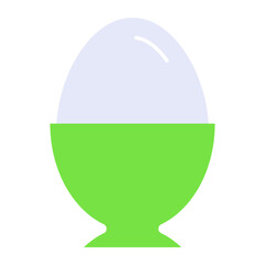 An amazing icon of boiled egg, premium vector design