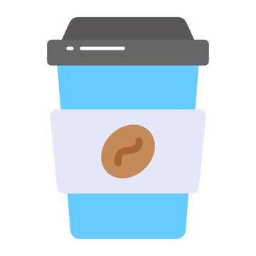 Takeaway Coffee Vector In Editable Style, Trendy Icon