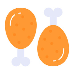 An icon of drumstick in modern style, premium vector