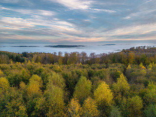 Fototapeta premium Nebelmeer im Tal