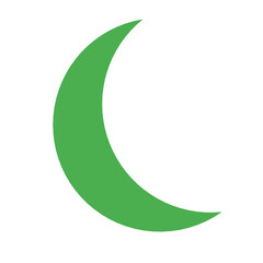 Ramadhan theme green crescent moon element design 