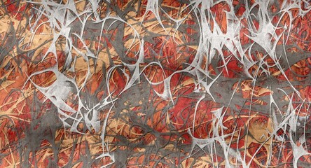 Abstract Grunge Background Graphic Watercolor Stylization on Textured Canvas of Chaetic Strokes of Paint Spots