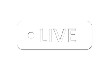 live stream icon white transparant for element broadcasting template design