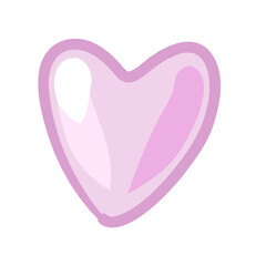 Pink heart. flat illustration. Valentine day vector EPS10