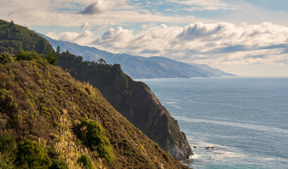 Hilly Forests and Vista at Big Sur