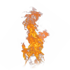 Foto op Aluminium Burning fire flame isolated on white background  © Pencile Art Design