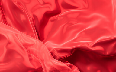 Smooth wave cloth background, 3d rendering.