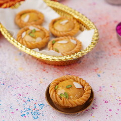 Chandrakala is a delicious, crispy outer  soft inner sweet made by stuffing khoya in maida dough