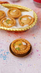 Chandrakala is a delicious, crispy outer  soft inner sweet made by stuffing khoya in maida dough