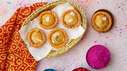 Chandrakala is a delicious, crispy outer  soft inner sweet made by stuffing khoya in maida dough