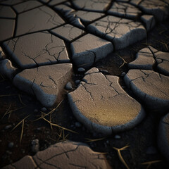 dry cracked soil