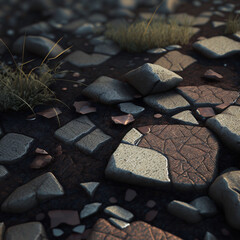 stones on the ground