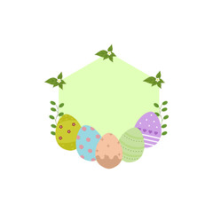egg leaf ornaments vector design 