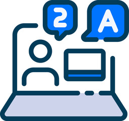 Online Learning Icon Vector - This icon is typically designed to represent online Learning or e-learning. It may feature an image of a graduation cap, a book, or a computer screen