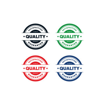 Guaranteed Quality Product Stamp logo vector design template