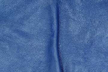 Naklejka premium Blue leather cut as background textured and wallpaper. Rustic style