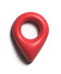 3D red Map Pointer Location Vector , Icon 