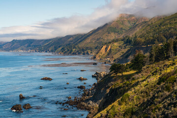 Clouds Over the Mountains at Big Sur