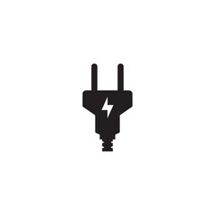 Electric plug logo icon isolated vector design template