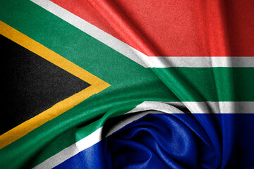 South Africa Flag for National Day celebration template design