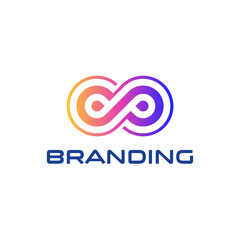 Colorful Gradient Infinity Logo Design