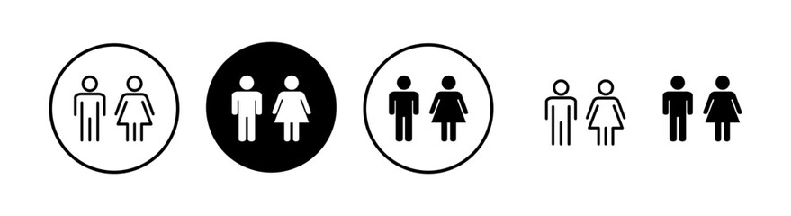 Man and woman icon vector illustration. male and female sign and symbol. Girls and boys