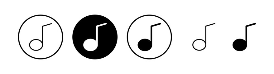 Music icon vector illustration. note music sign and symbol