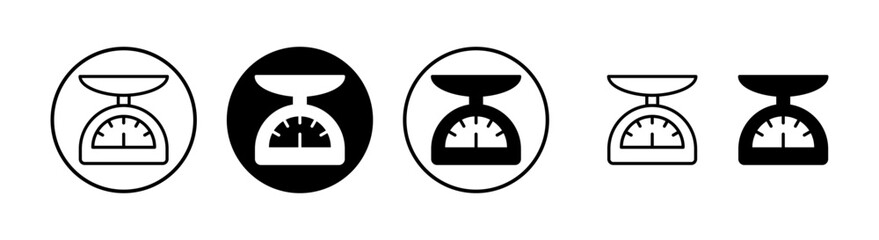 Scales icon vector illustration. Weight scale sign and symbol