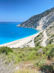 Fototapeta na wymiar view of the coast of island kefalonia beach greece