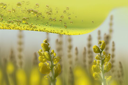 seeds of rapeseed and canola at their tender young stages. Generative AI