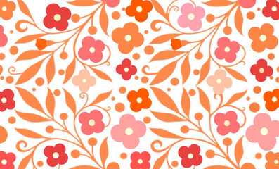 名刺サイズのイラスト、花模様の背景イラスト、エレガントな花模様のバックグラウンド、花柄の壁紙イラスト