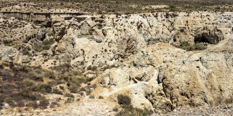 Tabernas Desert Nature Reserve, Special Protection Area, Hot Desert Climate Region, Tabernas, Almería, Andalucía, Spain, Europe