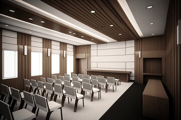Designing the Interior of a Large Conference Room. Generative AI