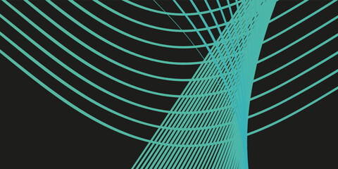 Line smoke on black . Background lines wave abstract stripe design. Black background, mesh abstract, vector blurred soft blend color background .