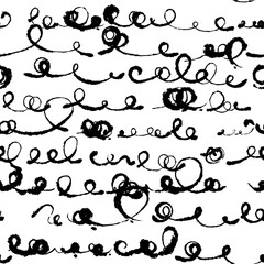 Inky Curly Lines Pattern on Blotting Paper