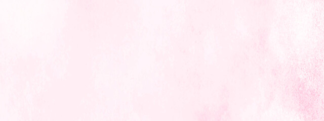 Fototapeta premium Soft pastel pink watercolor background painted on white paper texture, monochrome pink and white ink effect water color illustration. Abstract grunge pink shades watercolor background. 