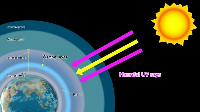 The ozone layer blocks harmful UV rays from the sun.