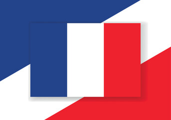 Vector France Flag. Country flag design. Flat vector flag.