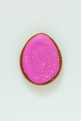 lots of Easter gingerbread on a white background. High quality photo space for text flatly