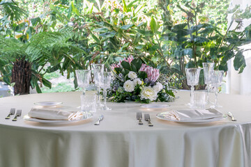wedding table set